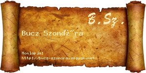 Bucz Szonóra névjegykártya